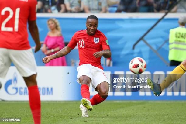 Raheem Sterling of England during the 2018 FIFA World Cup Russia 3rd Place Playoff match between Belgium and England at Saint Petersburg Stadium on...