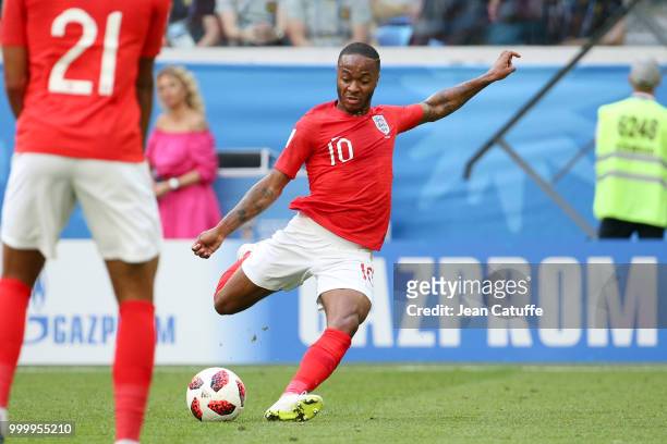 Raheem Sterling of England during the 2018 FIFA World Cup Russia 3rd Place Playoff match between Belgium and England at Saint Petersburg Stadium on...