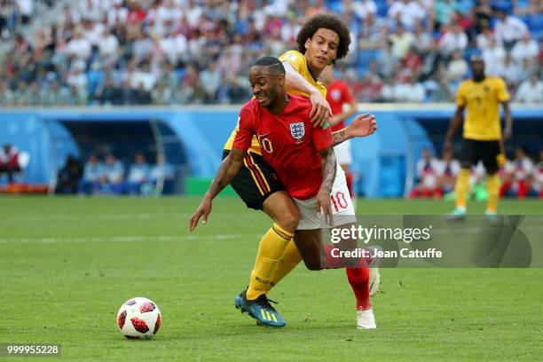 Raheem Sterling of England, Axel Witsel of Belgium during the 2018 FIFA World Cup Russia 3rd Place Playoff match between Belgium and England at Saint...