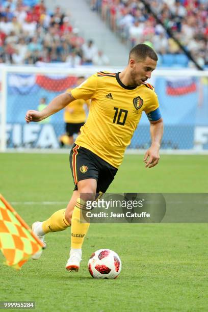 Eden Hazard of Belgium during the 2018 FIFA World Cup Russia 3rd Place Playoff match between Belgium and England at Saint Petersburg Stadium on July...
