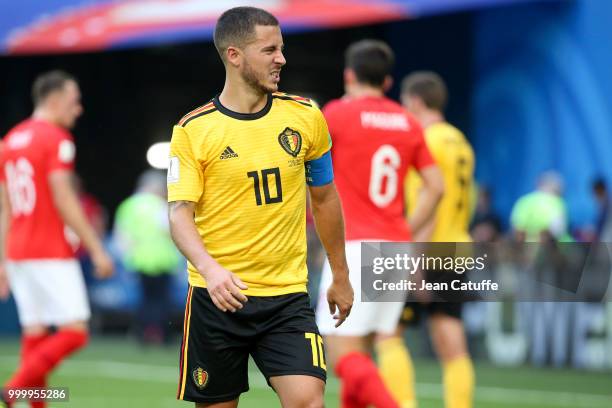 Eden Hazard of Belgium during the 2018 FIFA World Cup Russia 3rd Place Playoff match between Belgium and England at Saint Petersburg Stadium on July...