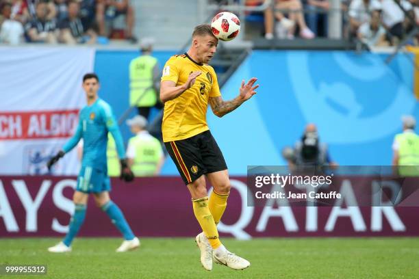 Toby Alderweireld of Belgium during the 2018 FIFA World Cup Russia 3rd Place Playoff match between Belgium and England at Saint Petersburg Stadium on...