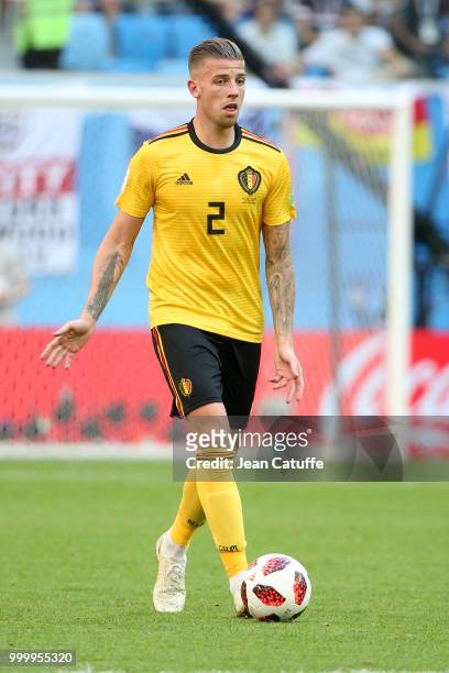 Toby Alderweireld of Belgium during the 2018 FIFA World Cup Russia 3rd Place Playoff match between Belgium and England at Saint Petersburg Stadium on...