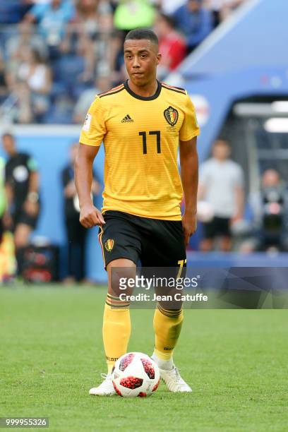 Youri Tielemans of Belgium during the 2018 FIFA World Cup Russia 3rd Place Playoff match between Belgium and England at Saint Petersburg Stadium on...