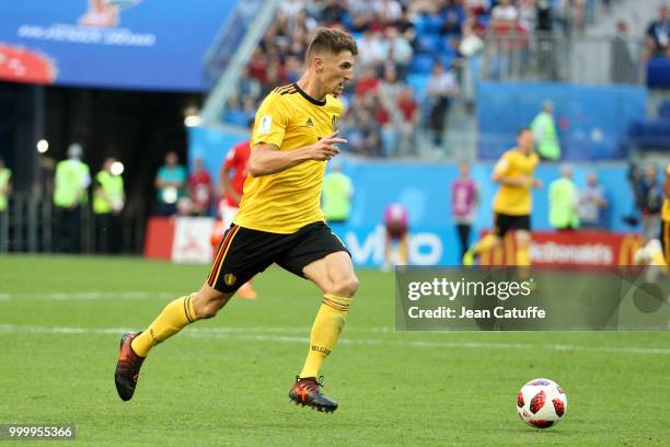 Thomas Meunier of Belgium during the 2018 FIFA World Cup Russia 3rd Place Playoff match between Belgium and England at Saint Petersburg Stadium on...