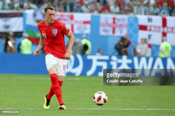 Phil Jones of England during the 2018 FIFA World Cup Russia 3rd Place Playoff match between Belgium and England at Saint Petersburg Stadium on July...