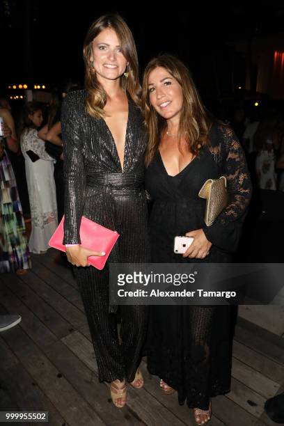 Victoria Hanson and Barrie Moskowitz attend the 2018 Sports Illustrated Swimsuit show at PARAISO during Miami Swim Week at The W Hotel South Beach on...