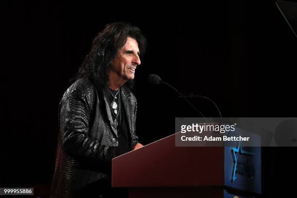 Alice Cooper takes the stage at the 2018 So the World May Hear Awards Gala benefitting Starkey Hearing Foundation at the Saint Paul RiverCentre on...