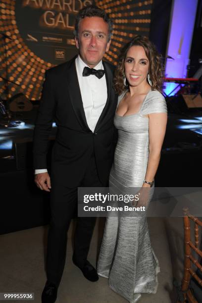 Formula E CEO Alejandro Agag and Ana Aznar Botella attend the 2017/18 ABB FIA Formula E Championship Awards Dinner following the Formula E 2018 Qatar...