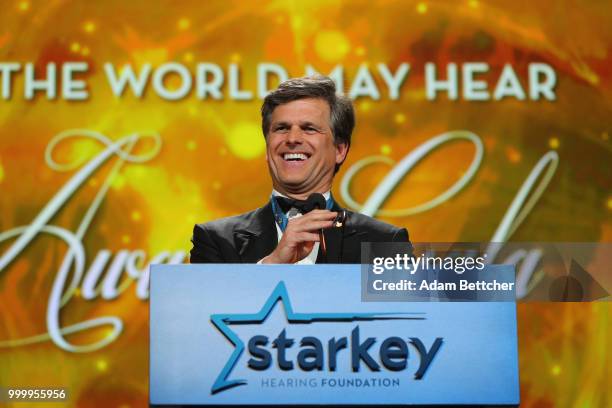 Dr. Timothy Shriver takes the stage at the 2018 So the World May Hear Awards Gala benefitting Starkey Hearing Foundation at the Saint Paul...