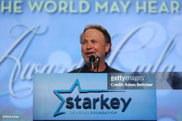 Billy Crystal takes the stage at the 2018 So the World May Hear Awards Gala benefitting Starkey Hearing Foundation at the Saint Paul RiverCentre on...