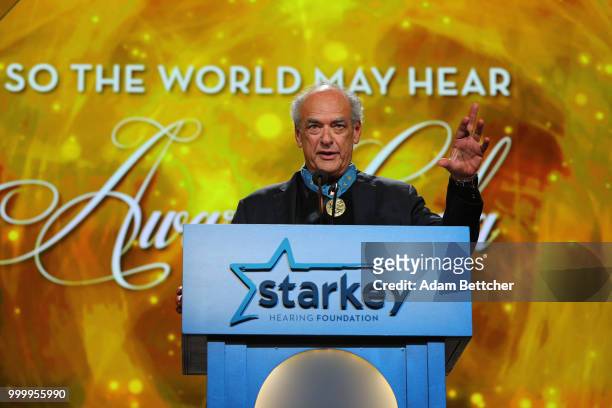 Shep Gordon takes the stage at the 2018 So the World May Hear Awards Gala benefitting Starkey Hearing Foundation at the Saint Paul RiverCentre on...
