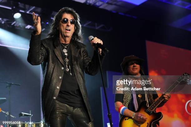 Alice Cooper performs at the 2018 So the World May Hear Awards Gala benefitting Starkey Hearing Foundation at the Saint Paul RiverCentre on July 15,...