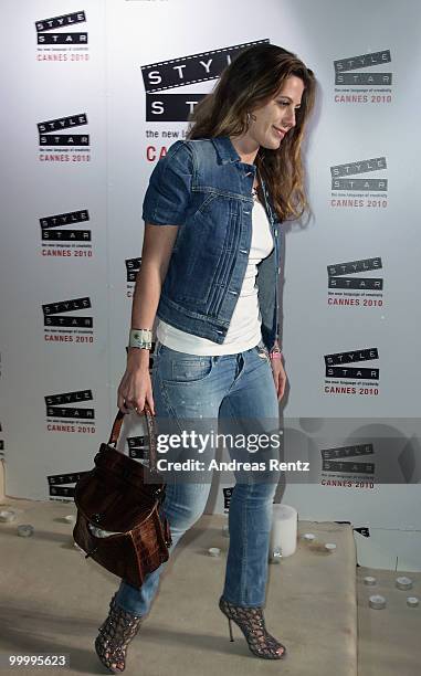 Designer Francesca Versace arrives at the Replay Party during the 63rd Annual Cannes Film Festival at Style Star Lounge on May 19, 2010 in Cannes,...