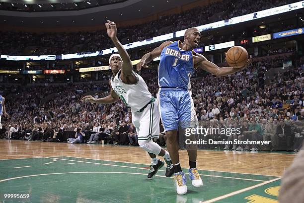 Denver Nuggets Chauncey Billups in action vs Boston Celtics. Boston, MA 3/24/2010 CREDIT: Damian Strohmeyer