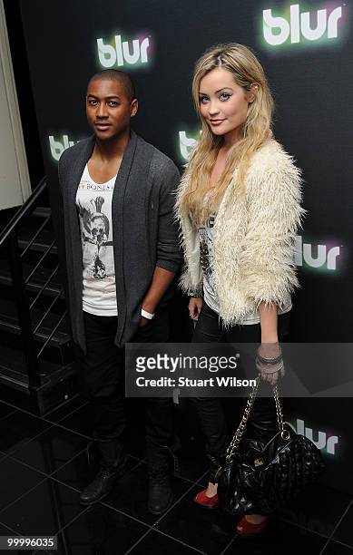 Ricky Hayward Williams and Laura Whitmore attend the launch of new video game - Blur at Sound, Leicester Square on May 19, 2010 in London, England.
