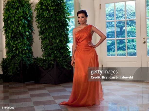 Eva Longoria-Parker arrives at the White House for a state dinner May 19, 2010 in Washington, DC. President Barack Obama and first lady Michelle...