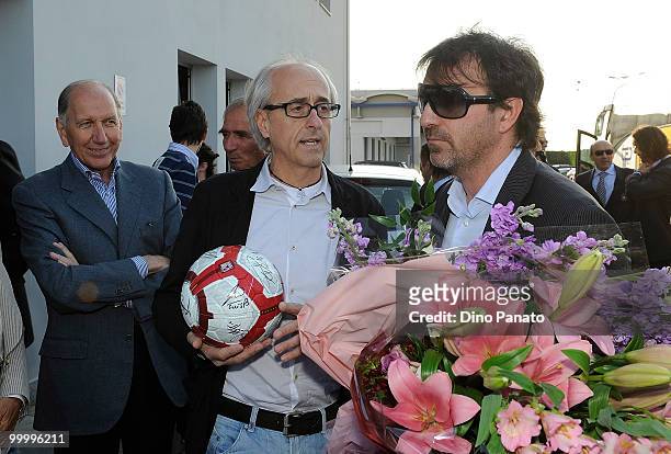 Marco Bigi and Alessandro Melli attend a press conference as Parma FC and Navigare announce the renewal of their sponsorship deal on May 19, 2010 in...