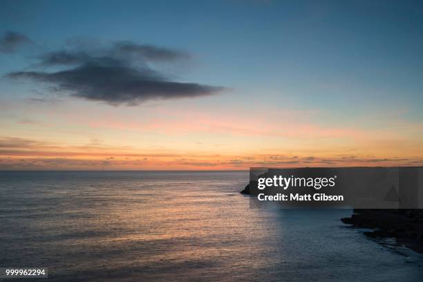 stunning landscape image of cliffs around st govan's head on pem - govan bildbanksfoton och bilder