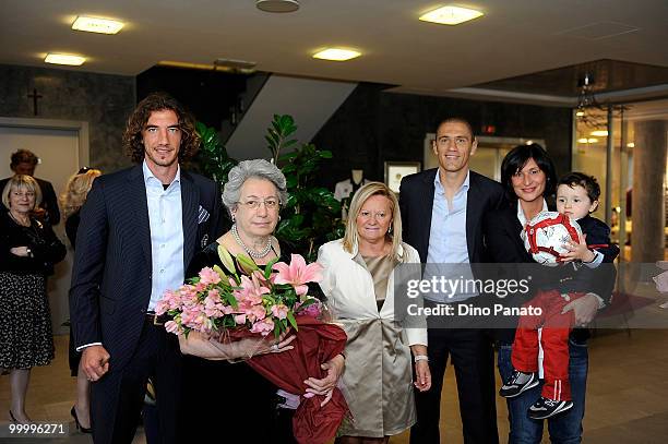 Paolo Castellini of Parma, Franca Bertacchini, Gabriella Posotti, Stefano Morrone and Katia Brunetti attend a press conference as Parma FC and...
