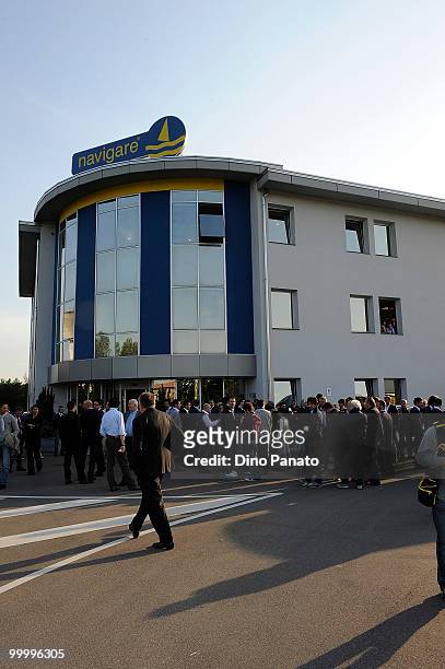 General view of a press conference as Parma FC and Navigare announce the renewal of their sponsorship deal on May 19, 2010 in Rio Saliceto near...