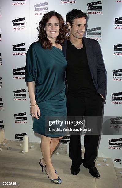 Actor Raul Bova and wife Chiara Giordano arrive at the Replay Party during the 63rd Annual Cannes Film Festival at Style Star Lounge on May 19, 2010...