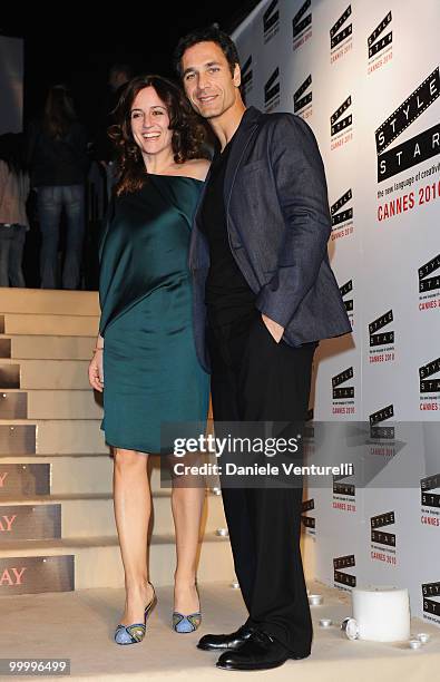 Chiara Giordano and actor Raul Bova attend the Replay Party held at the Star Style Lounge during the 63rd Annual International Cannes Film Festival...