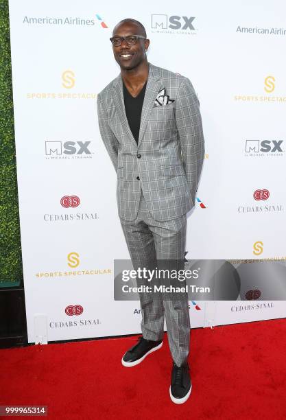 Terrell Owens arrives to the 33rd Annual Cedars-Sinai Sports Spectacular Gala held on July 15, 2018 in Los Angeles, California.