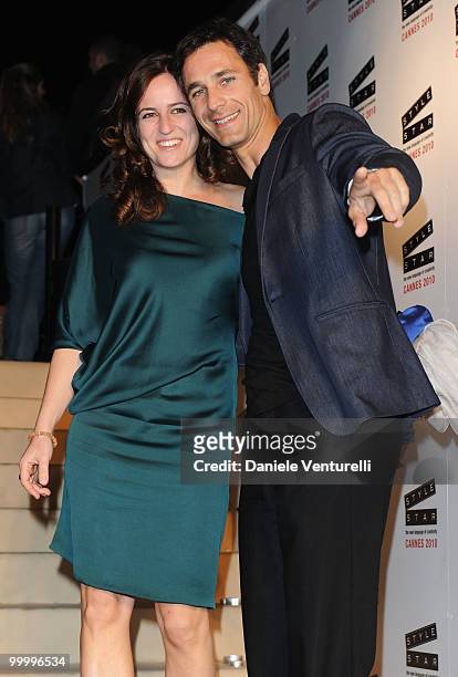 Chiara Giordano and actor Raul Bova attend the Replay Party held at the Star Style Lounge during the 63rd Annual International Cannes Film Festival...