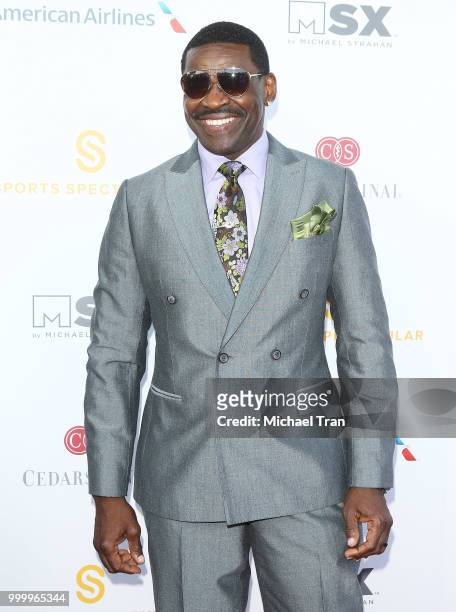 Michael Irvin arrives to the 33rd Annual Cedars-Sinai Sports Spectacular Gala held on July 15, 2018 in Los Angeles, California.