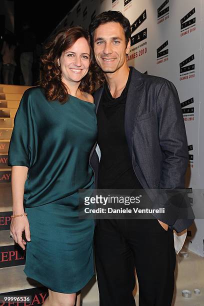 Chiara Giordano and actor Raul Bova attend the Replay Party held at the Star Style Lounge during the 63rd Annual International Cannes Film Festival...