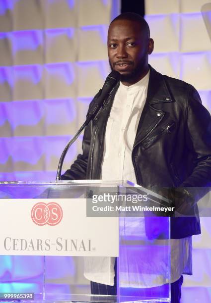Lamorne Morris speaks onstage during the 33rd Annual Cedars-Sinai Sports Spectacular at The Compound on July 15, 2018 in Inglewood, California.