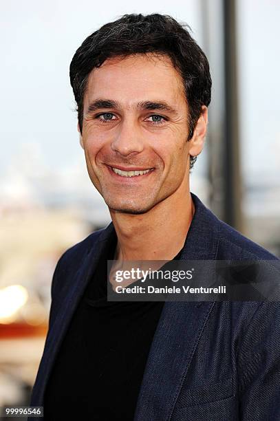 Actor Raul Bova attends the Fair Game Cocktail Party hosted by Giorgio Armani held aboard his boat 'Main' during the 63rd Annual International Cannes...