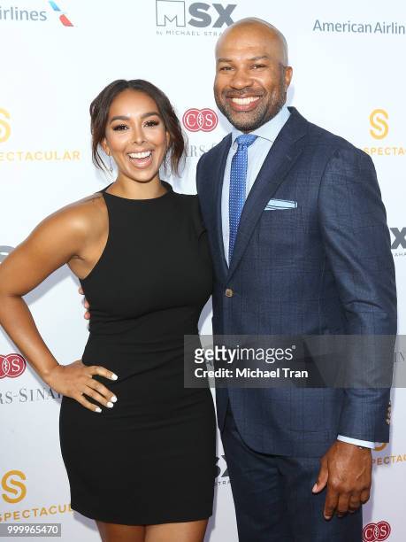 Gloria Govan and Derek Fisher arrive to the 33rd Annual Cedars-Sinai Sports Spectacular Gala held on July 15, 2018 in Los Angeles, California.