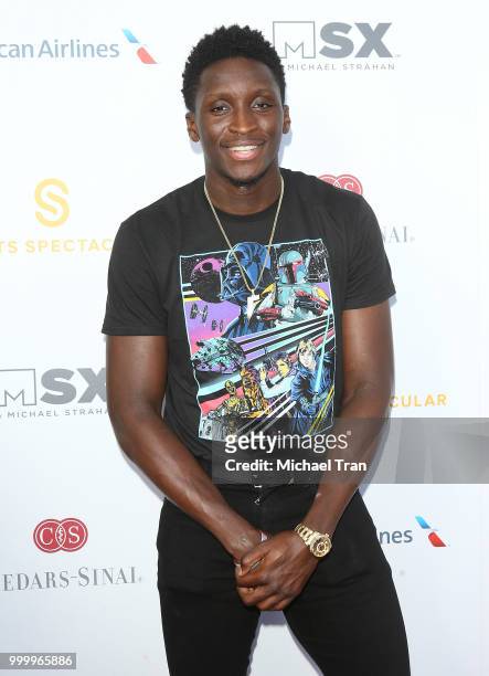 Victor Oladipo arrives to the 33rd Annual Cedars-Sinai Sports Spectacular Gala held on July 15, 2018 in Los Angeles, California.