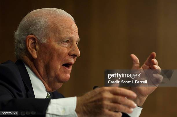 May 19: Former Secretary of State James Baker testifies during the Senate Foreign Relations hearing on the new Strategic Arms Reduction Treaty .