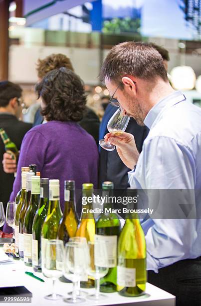 Visitors sample the wines at the London International Wine Fair 2010 at ExCel on May 19, 2010 in London, England. The fair runs through May 20.