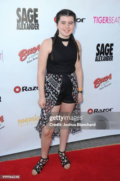 Jordan McMillian attends "Sage Alexander: The Dark Realm" Launch Party Co-hosted by Innersight Entertainment and TigerBeat Media at El Rey Theatre on...