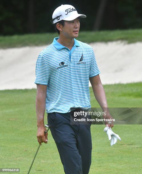 Michael Kim as seen on the green during the final round of the John Deere Classic on July 15 at TPC Deere Run, Silvis, IL.