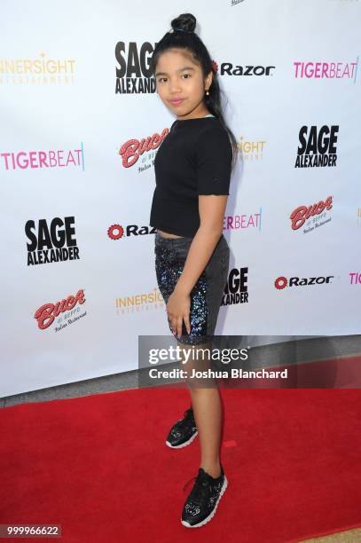 Elisakh Hagia attends "Sage Alexander: The Dark Realm" Launch Party Co-hosted by Innersight Entertainment and TigerBeat Media at El Rey Theatre on...