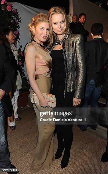 Hofit Golan and Helena Houdova attends the Replay Party held at the Star Style Lounge during the 63rd Annual International Cannes Film Festival on...