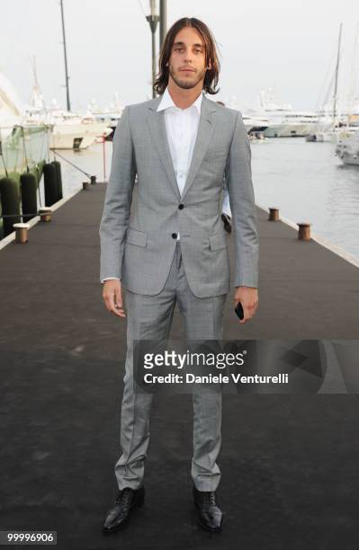 Vladimir Restoin-Roitfeld attends the Fair Game Cocktail Party hosted by Giorgio Armani held aboard his boat 'Main' during the 63rd Annual...