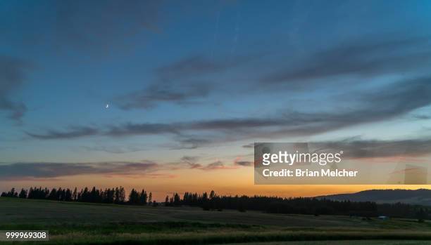moon sunset - brian stock-fotos und bilder
