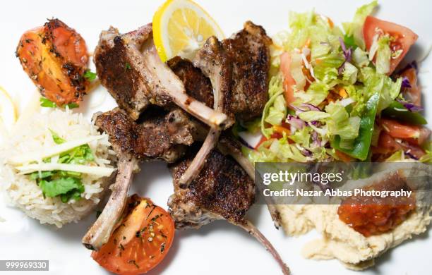 lamb cutlet ready to serve. - nazar abbas foto e immagini stock