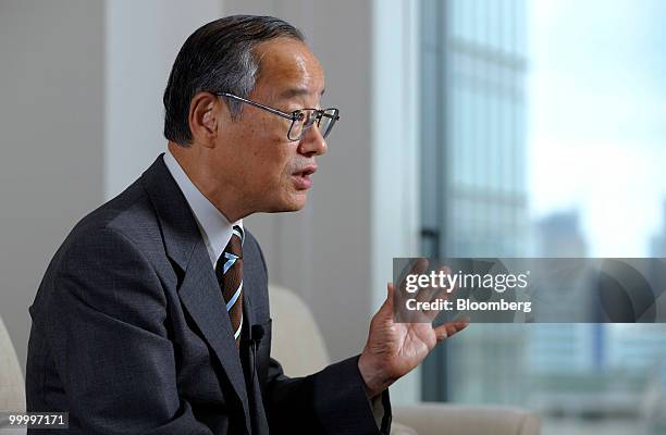 Eiji Hosoya, chairman of Resona Holdings Inc., speaks during an interview in Tokyo, Japan, on Wednesday, May 19, 2010. Resona Holdings Inc., Japan's...