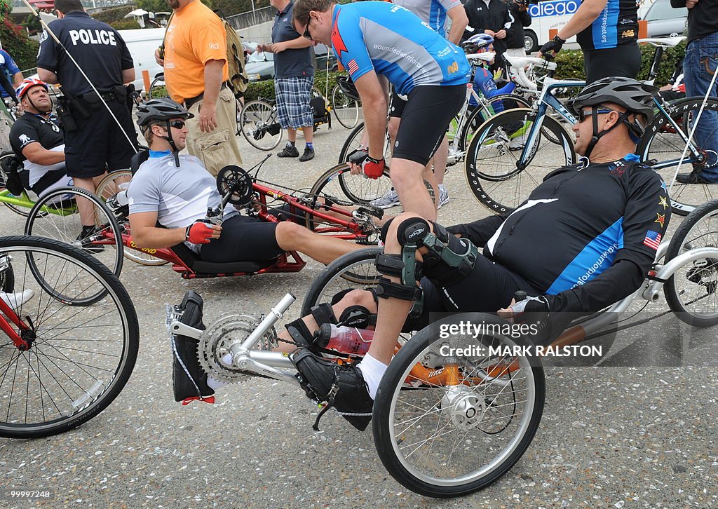 War veterans start their 12 mile loop ri