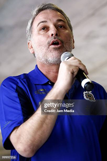 Governor of Jalisco Emilio Gonzalez during a visit of the construction of the new Chivas Guadalajara stadium on May 19, 2009 in Guadalajara, Mexico.