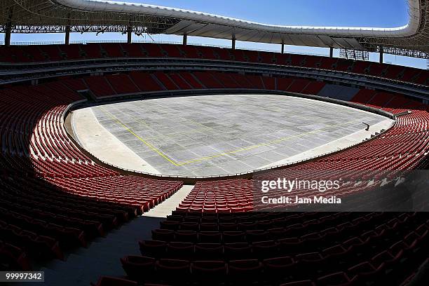 View of the new Chivas Guadalajara stadium under construction on May 19, 2009 in Guadalajara, Mexico.