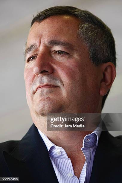 Chivas' president Jorge Vergara during a visit of the construction of the new Chivas Guadalajara stadium on May 19, 2009 in Guadalajara, Mexico.