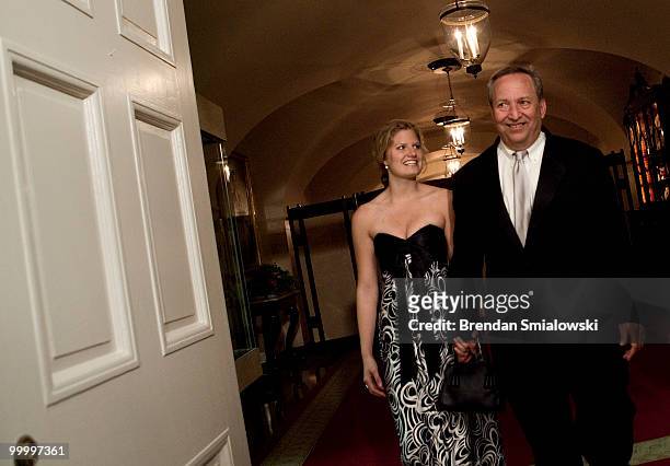 Larry Summers, Director of the National Economic Council, and his daughter Ruth Summers, arrive at the White House for a state dinner May 19, 2010 in...